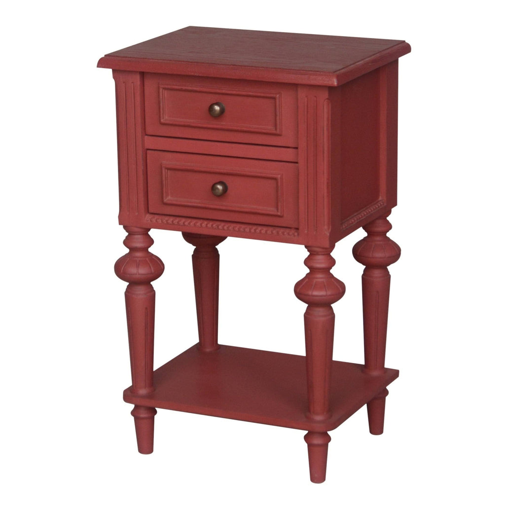 Oak Veneer Two-Drawer Side Table B866506