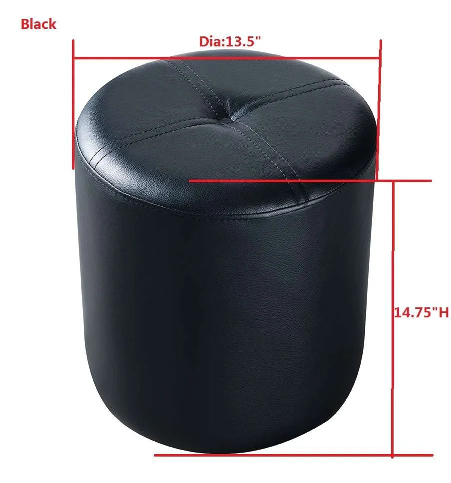 Round Vinyl Ottoman Stool M50102