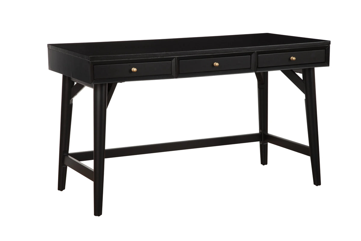 Black 3 Drawer Wood Desk B58748
