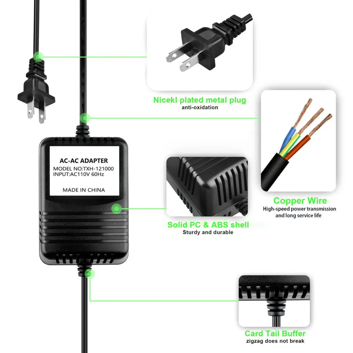 9V 2A AC-AC Adapter Charger A903059
