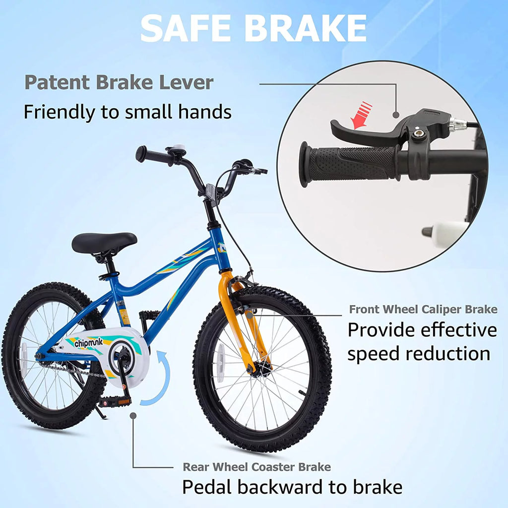Kids Bike 18 Inch Bicycle with Kickstand Blue I378
