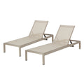 Grey Outdoor Mesh Chaise Lounge Set of Two W190113