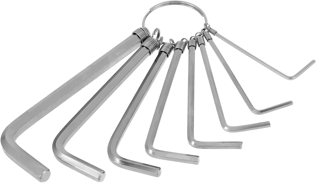 8pcs Hex Key Set Silver 1.5-6 mm L Shape Allen Wrench M764