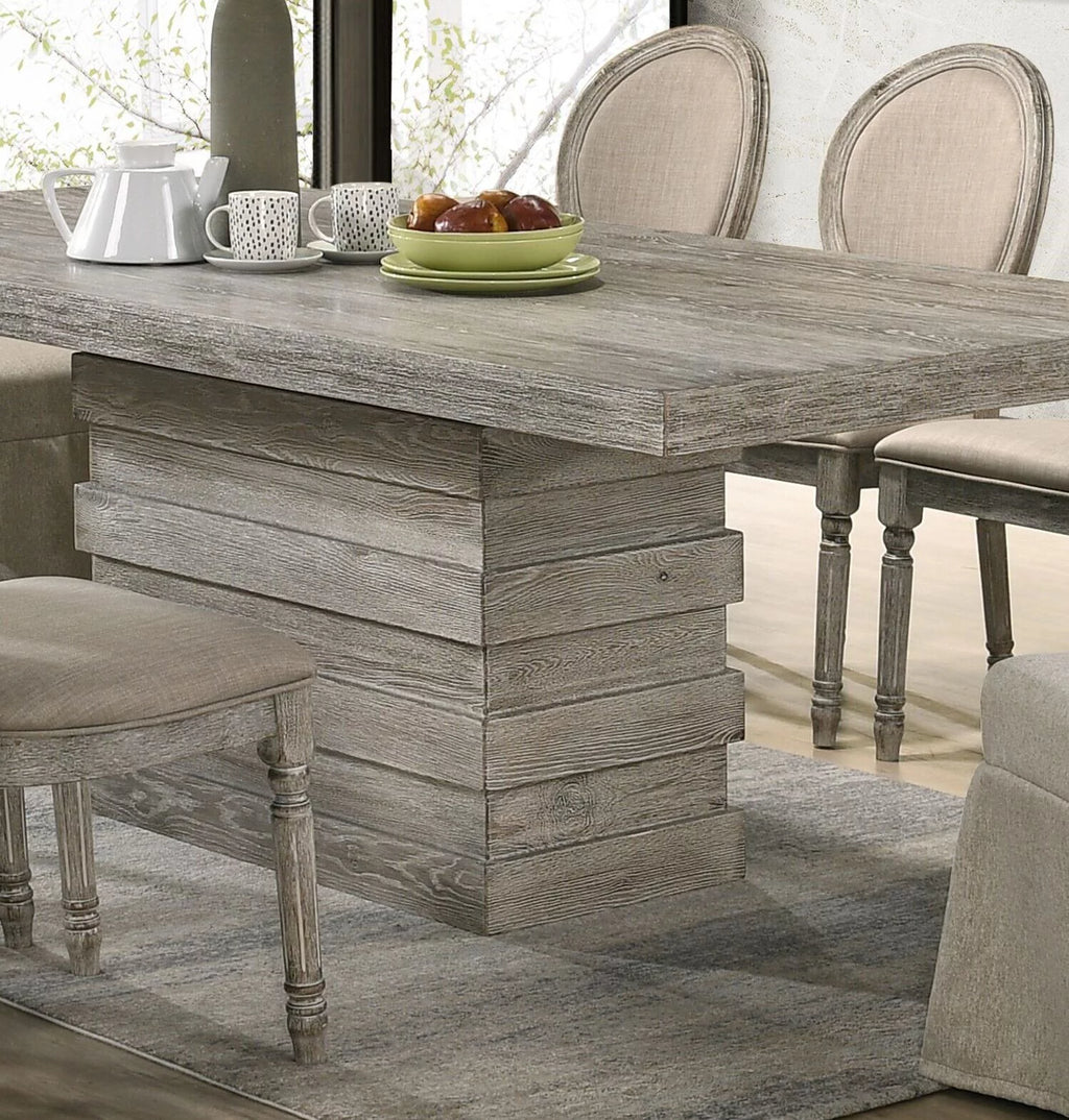 9 Pc Light Oak Dining Set P161