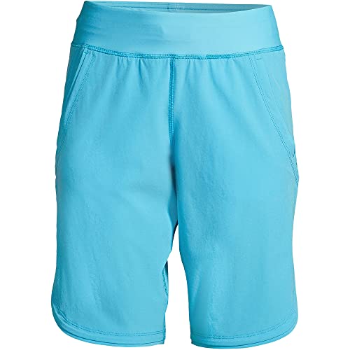 Women's 11" Quick Dry Elastic Waist Board Shorts Swim Cover-up Shorts with Panty V38456