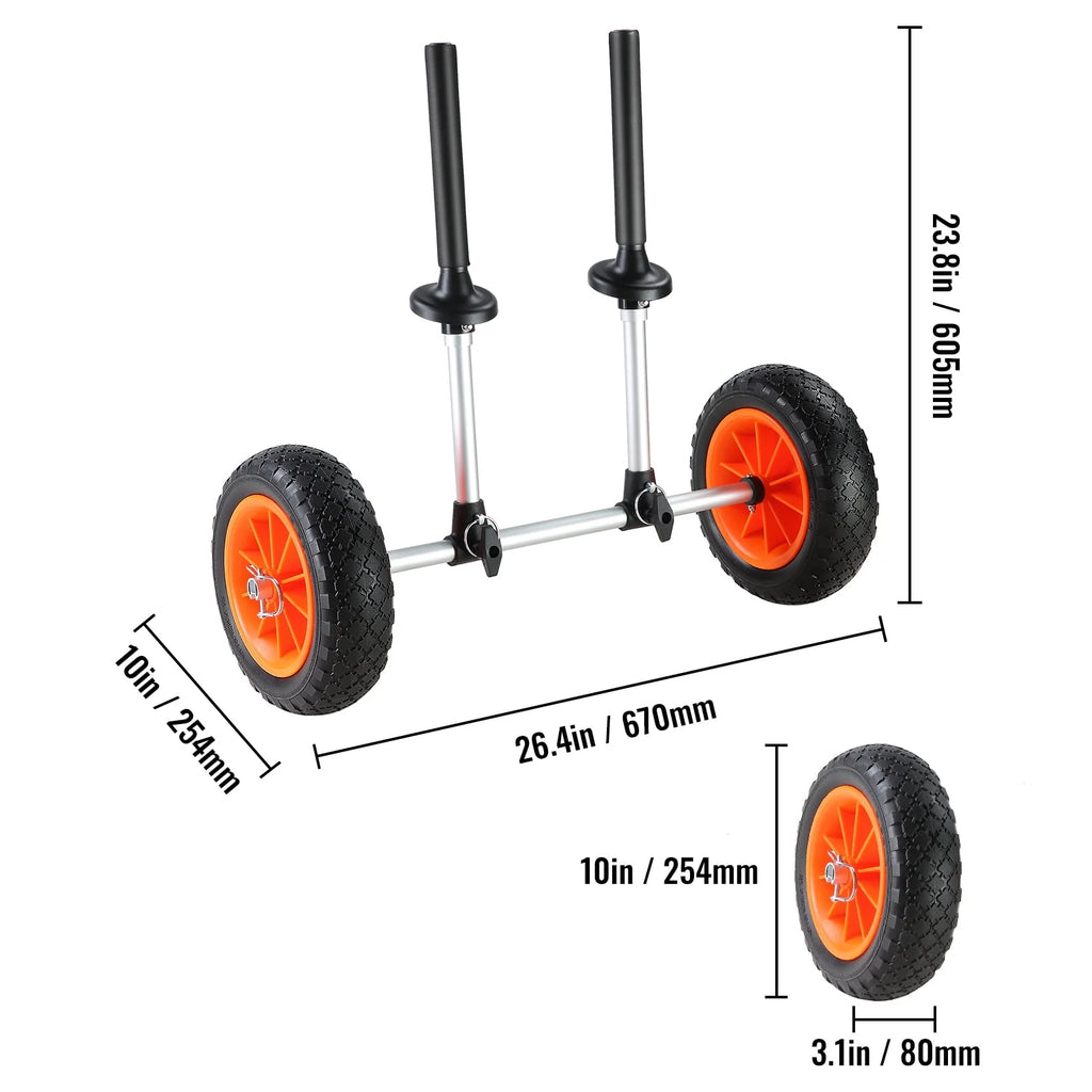 Adjustable Kayak Cart with 10'' Solid Tires G937113