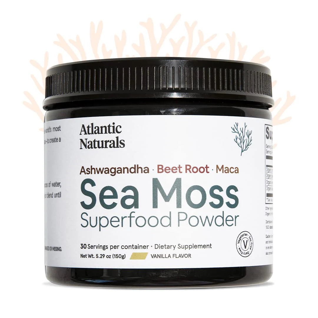 Organic Sea Moss Superfood Powder with Ashwagandha, Beet Root, and Maca V1964