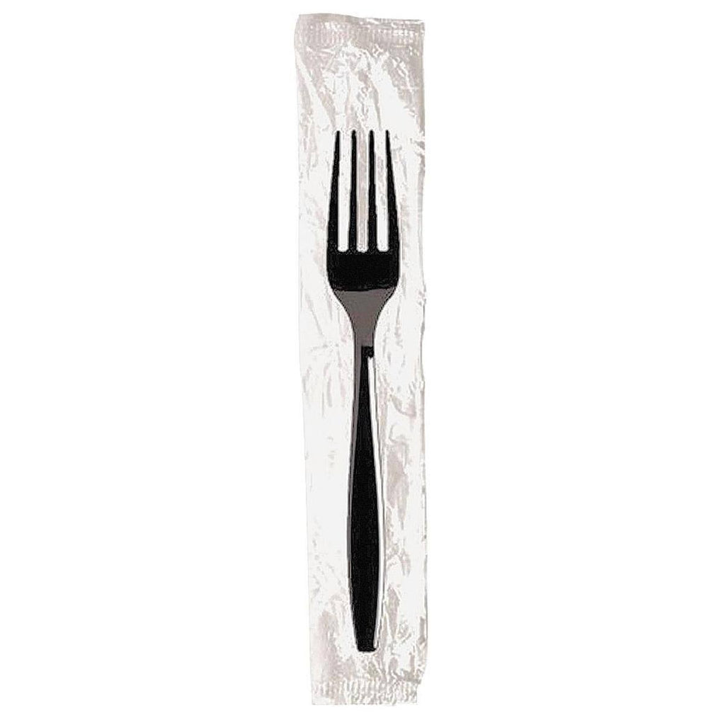 Black Plastic Fork S5447