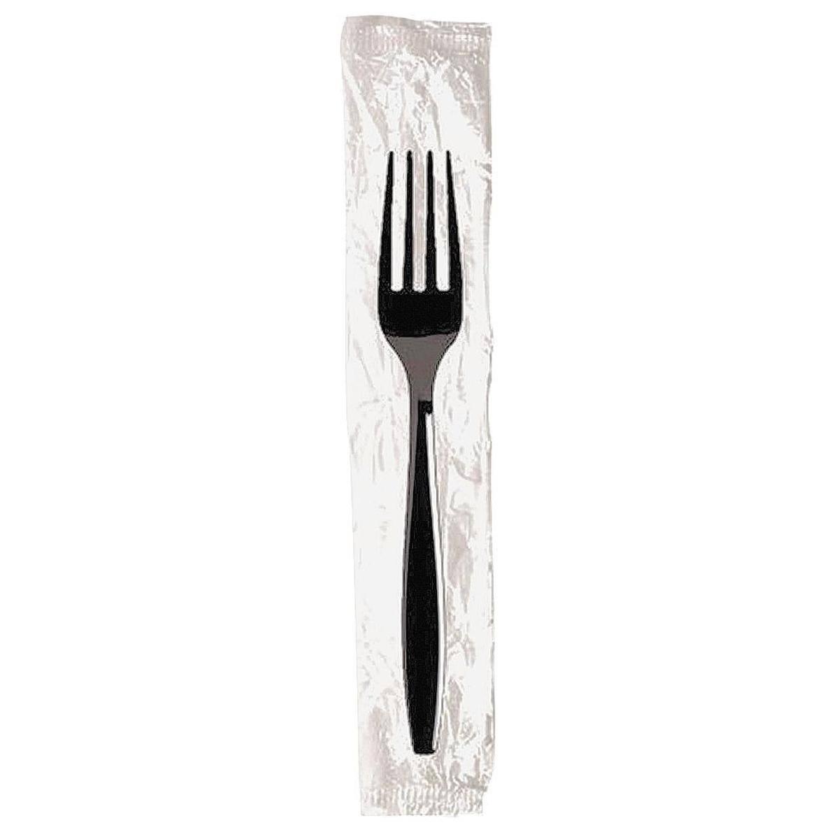 Black Plastic Fork S5447