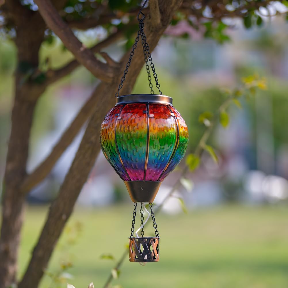 Metal & Glass Solar Lantern with Candle Holder U940