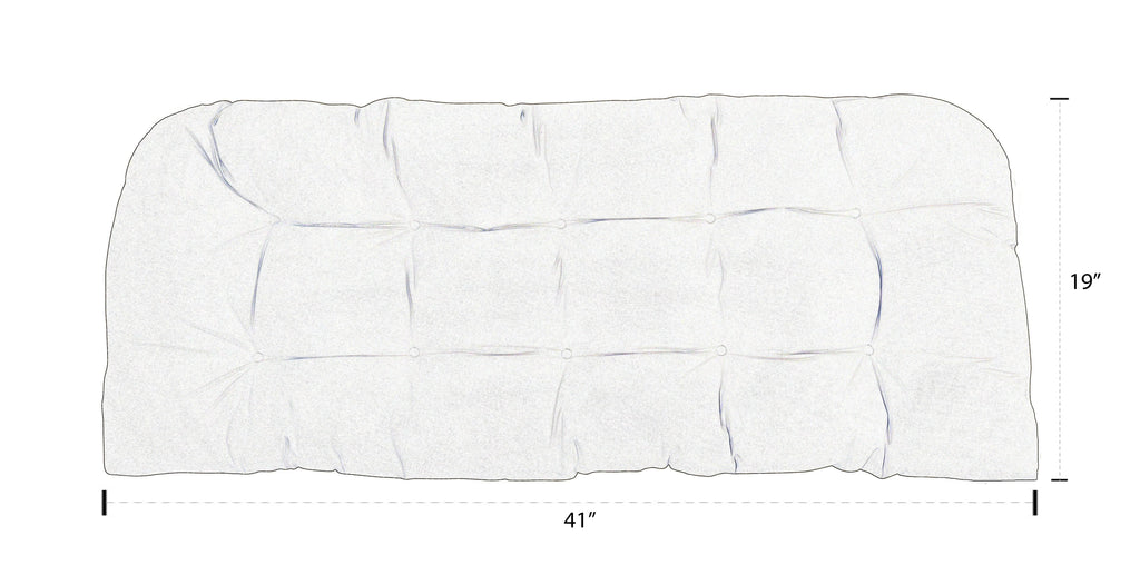 Indoor Outdoor Tufted Wicker Loveseat Settee C313