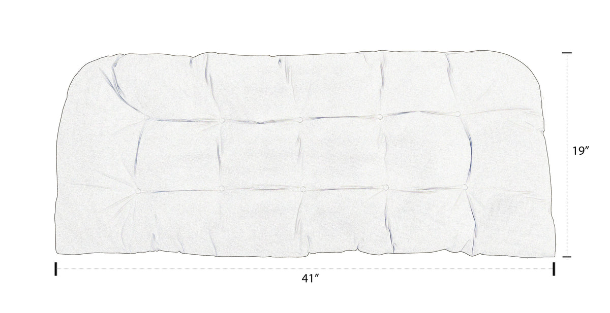 Indoor Outdoor Tufted Wicker Loveseat Settee C313
