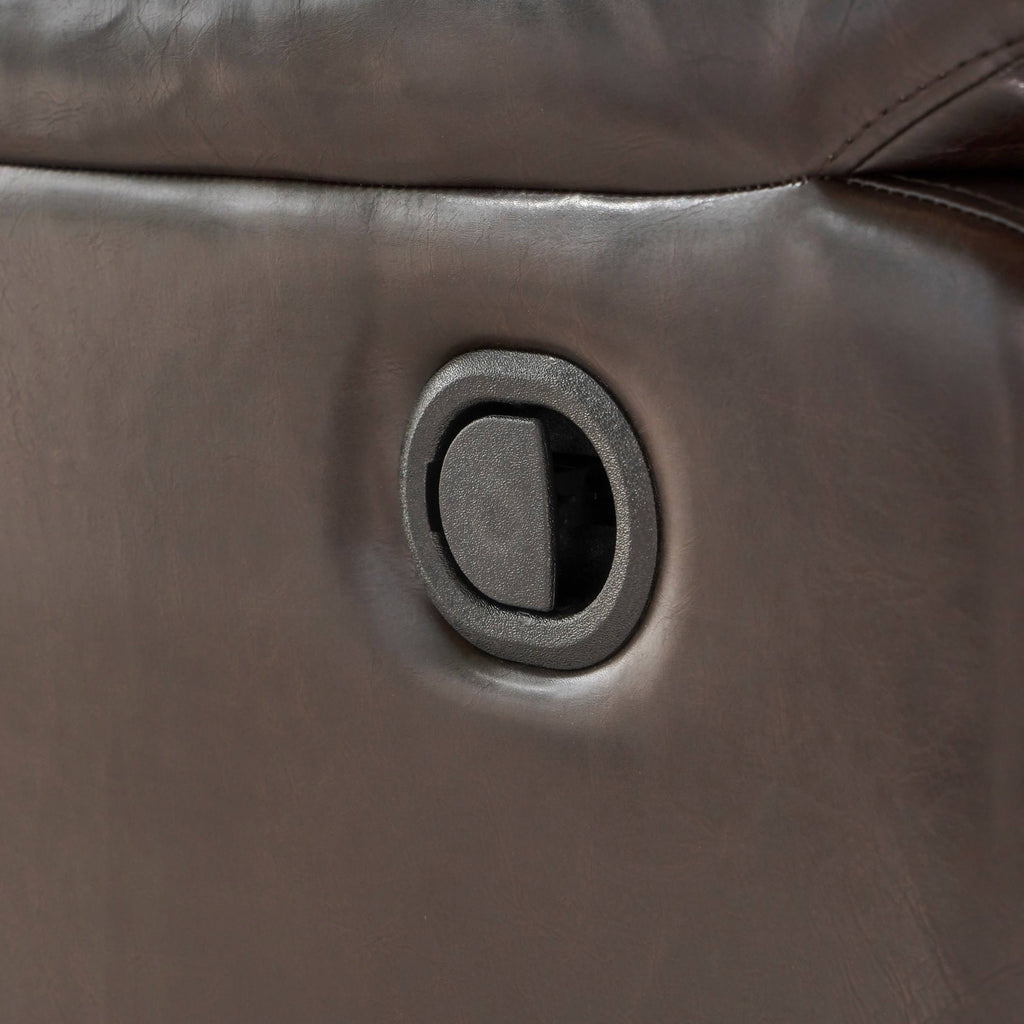 Faux Leather Swivel Gliding Recliner I149