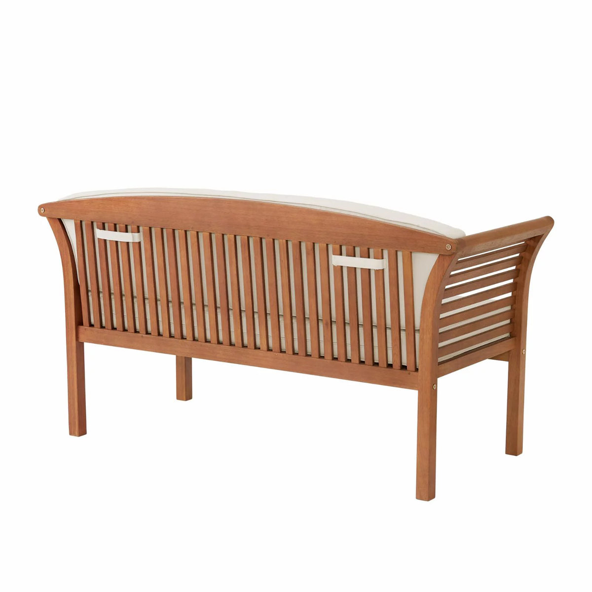 Eucalyptus Wood Outdoor Bench with Cushions N8220