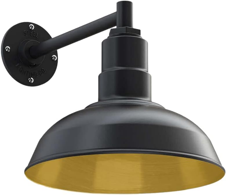 12 inch Dome Gooseneck Outdoor Wall Mounted Barn Light Y791743