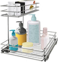 Pull Out Cabinet Organizer, 2 Tier Sliding Wire Drawer C898969