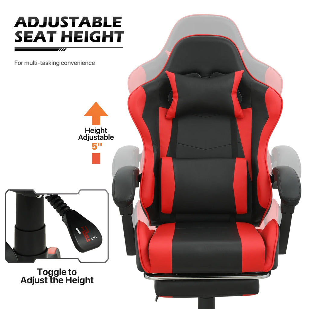 Computer Desk & Chair Set with Cable Management and Footrest V72583