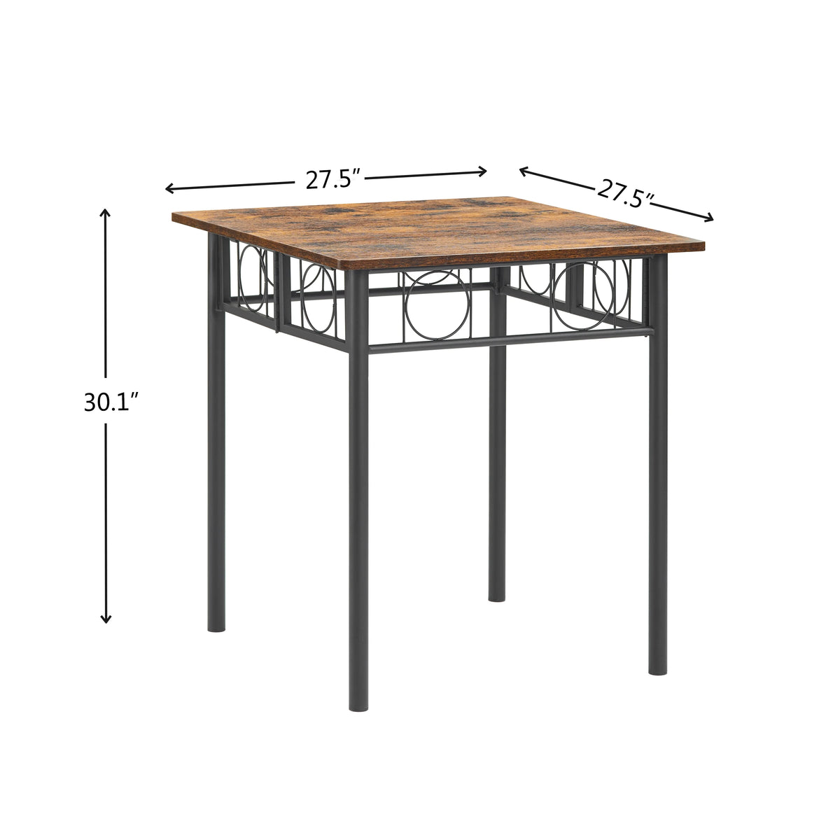 Square Iron Wood Dining Table V83647