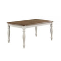 68 Inch Rustic Brown Rubberwood Dining Table L359