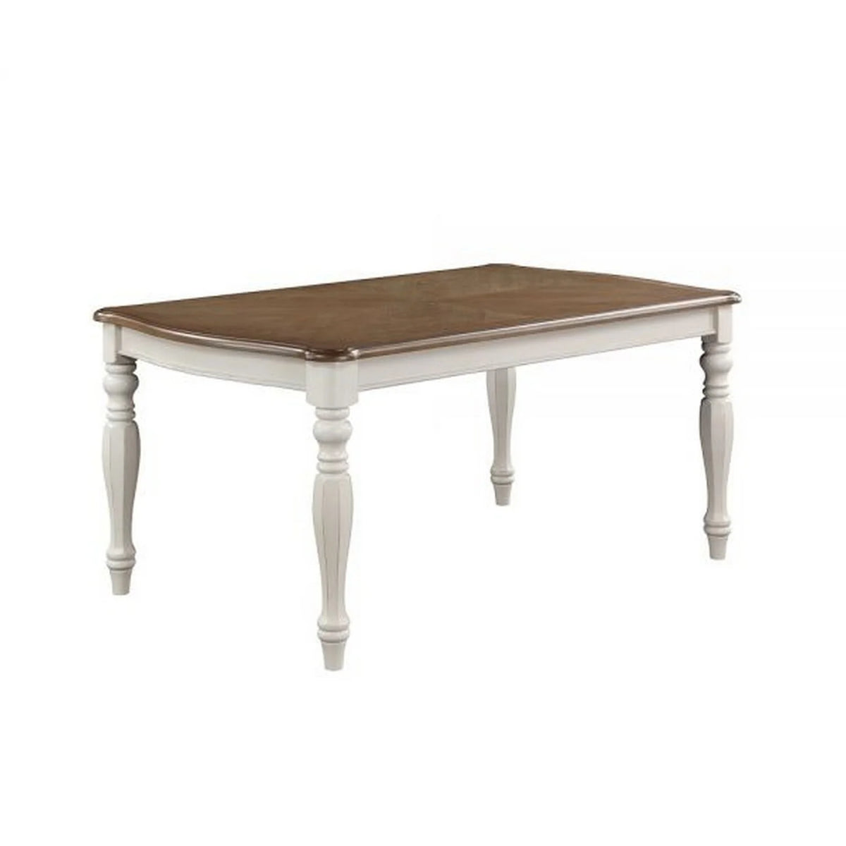 68 Inch Rustic Brown Rubberwood Dining Table L359