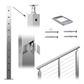 36x2x2 Brushed Stainless Steel Cable Railing Post C158