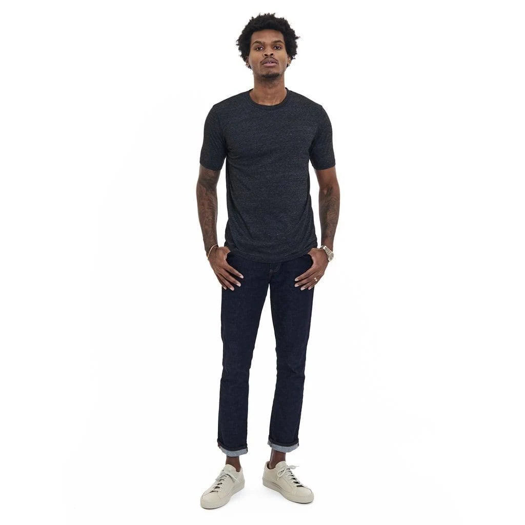 Black XXL Triblend Crew Y152044