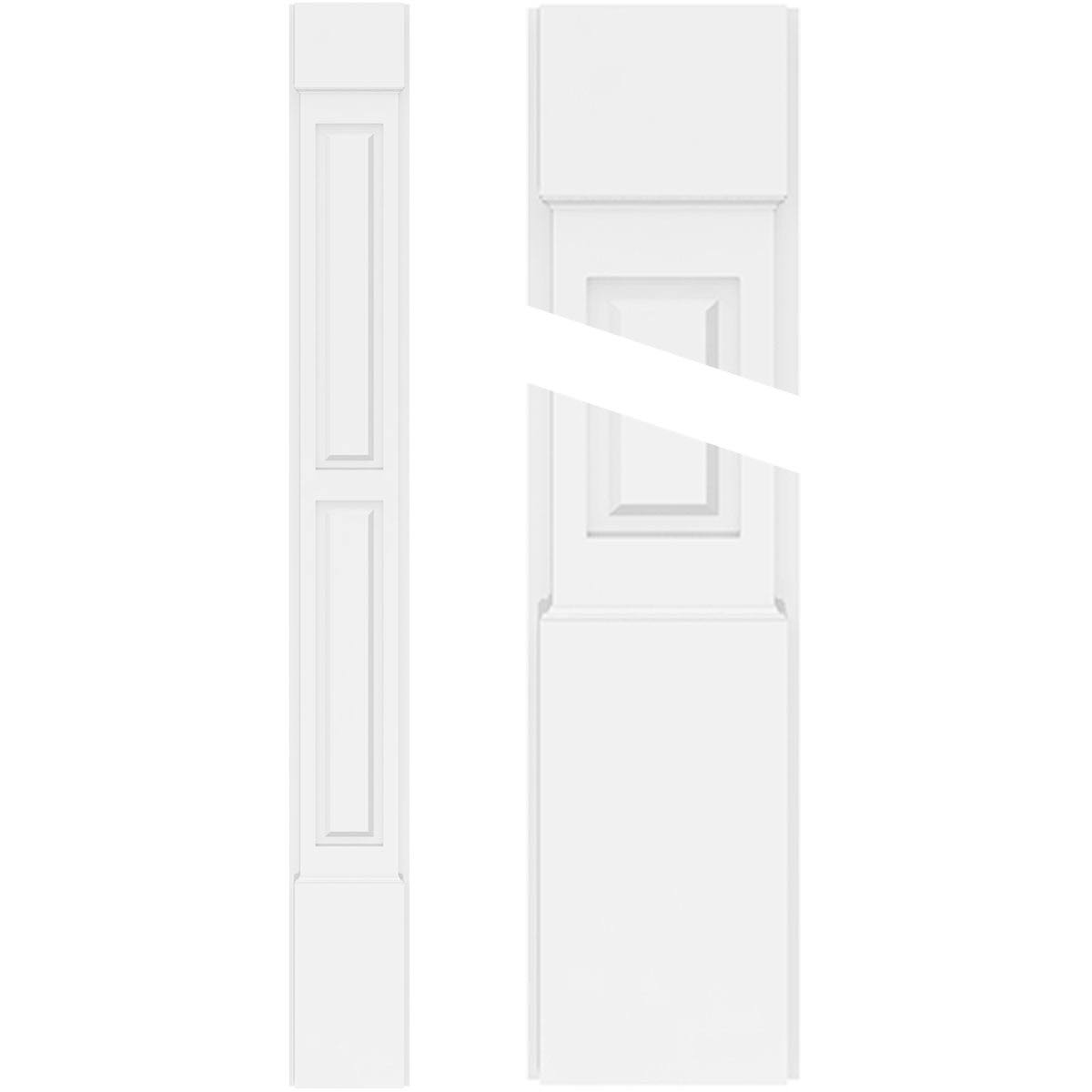 PVC Pilaster with Standard Capital & Base (Pair) F98398