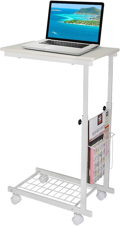 Height Adjustable Sofa Side Table with Wheels B26871