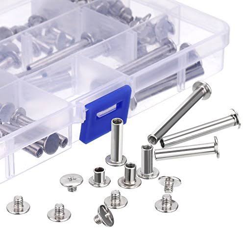 80 Set 5 Sizes Metal Round Cross Head Screw Posts M2395