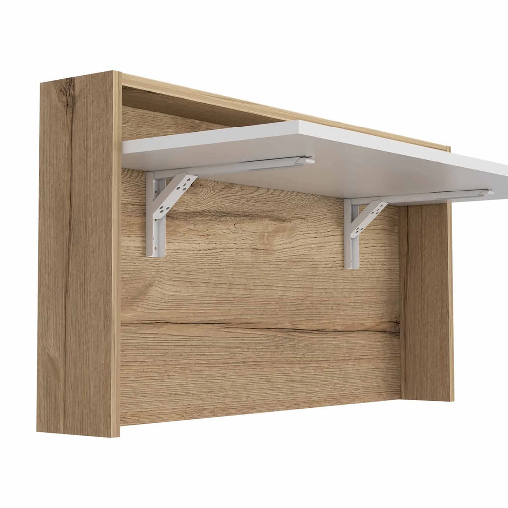 White Natural Folding Floating Desk E2381