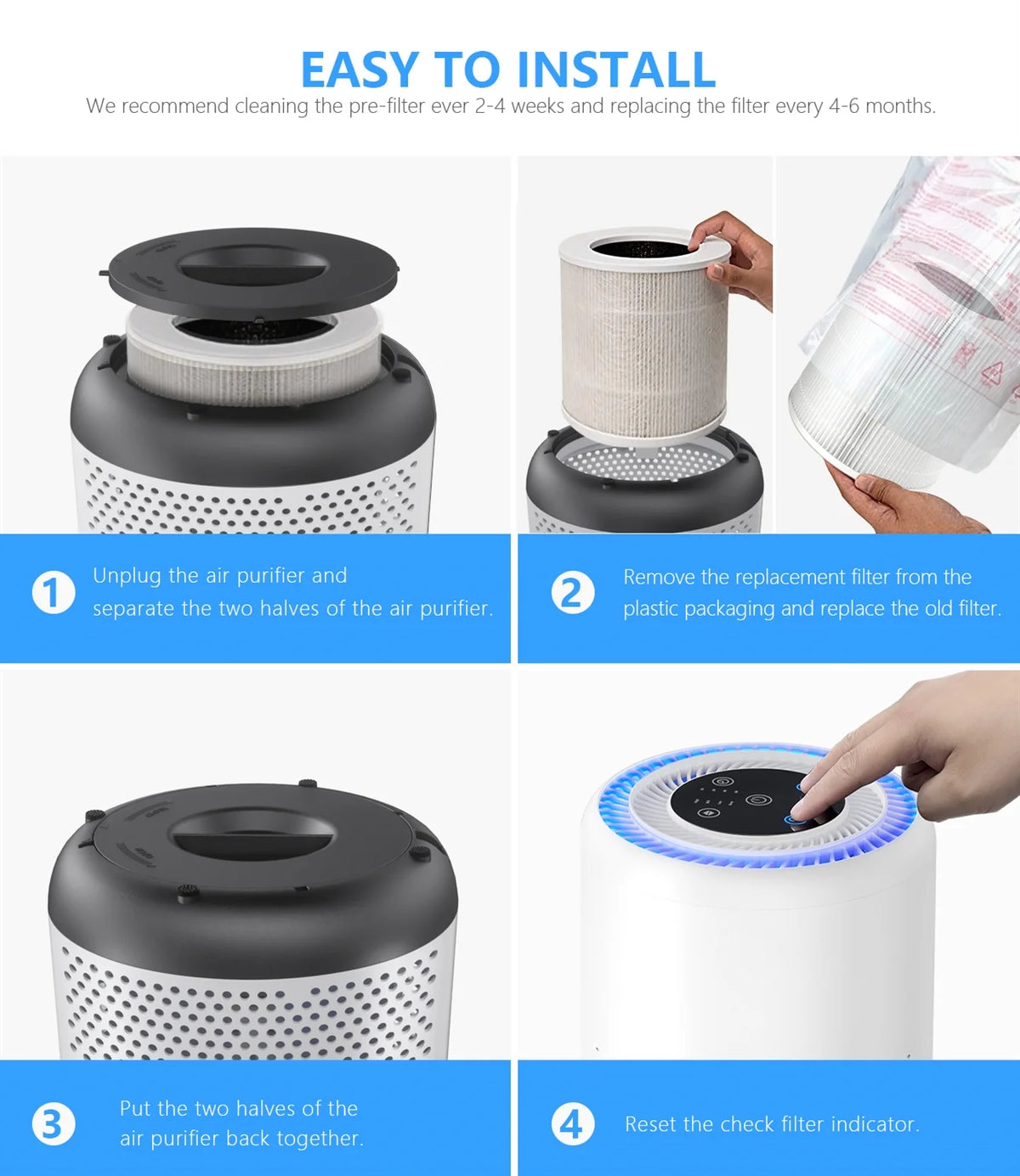 HEPA Air Purifier with H13 True HEPA Filter E551949