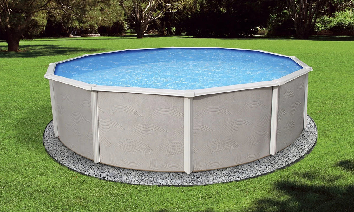 24-ft Round 52-in Deep Metal Wall Swimming Pool O8047