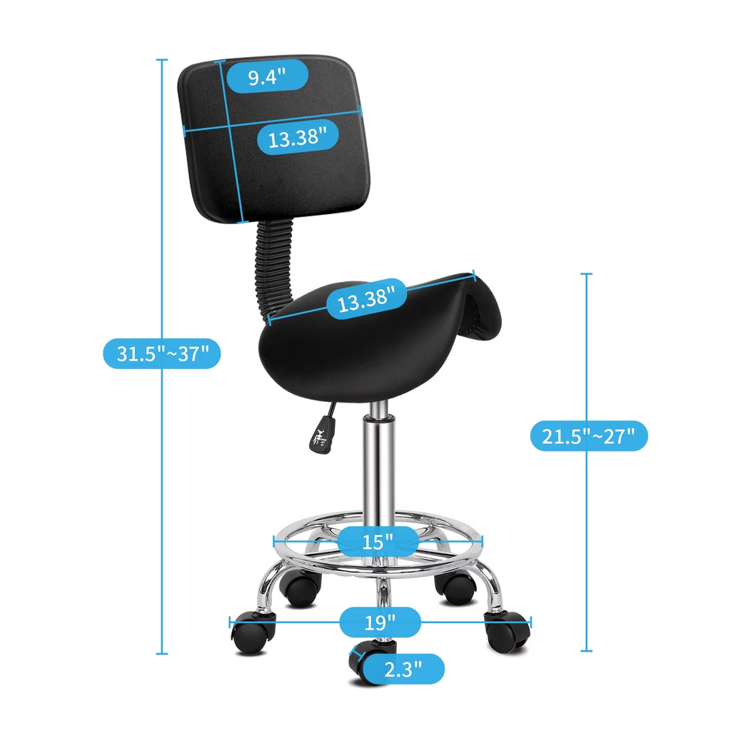 Adjustable Rolling Saddle Stool V70275