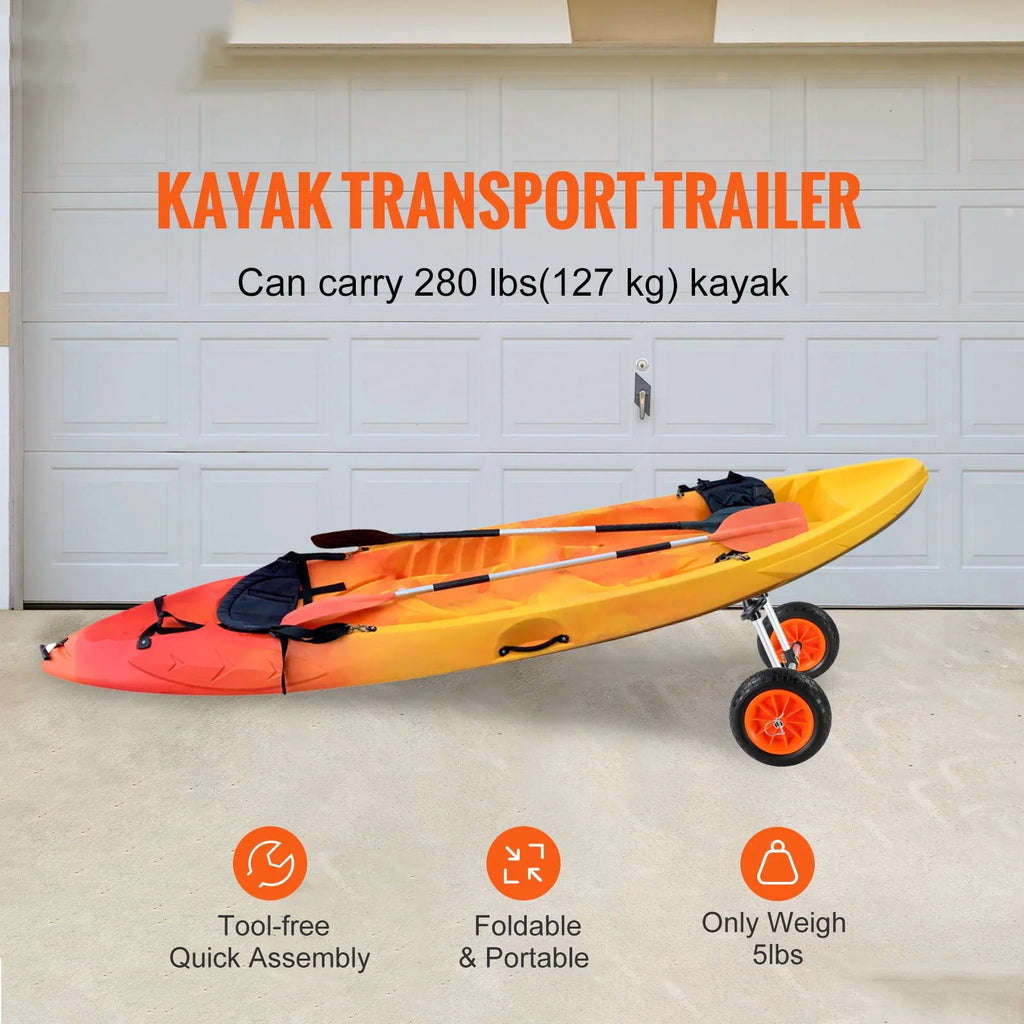 Adjustable Kayak Cart with 10'' Solid Tires G937113