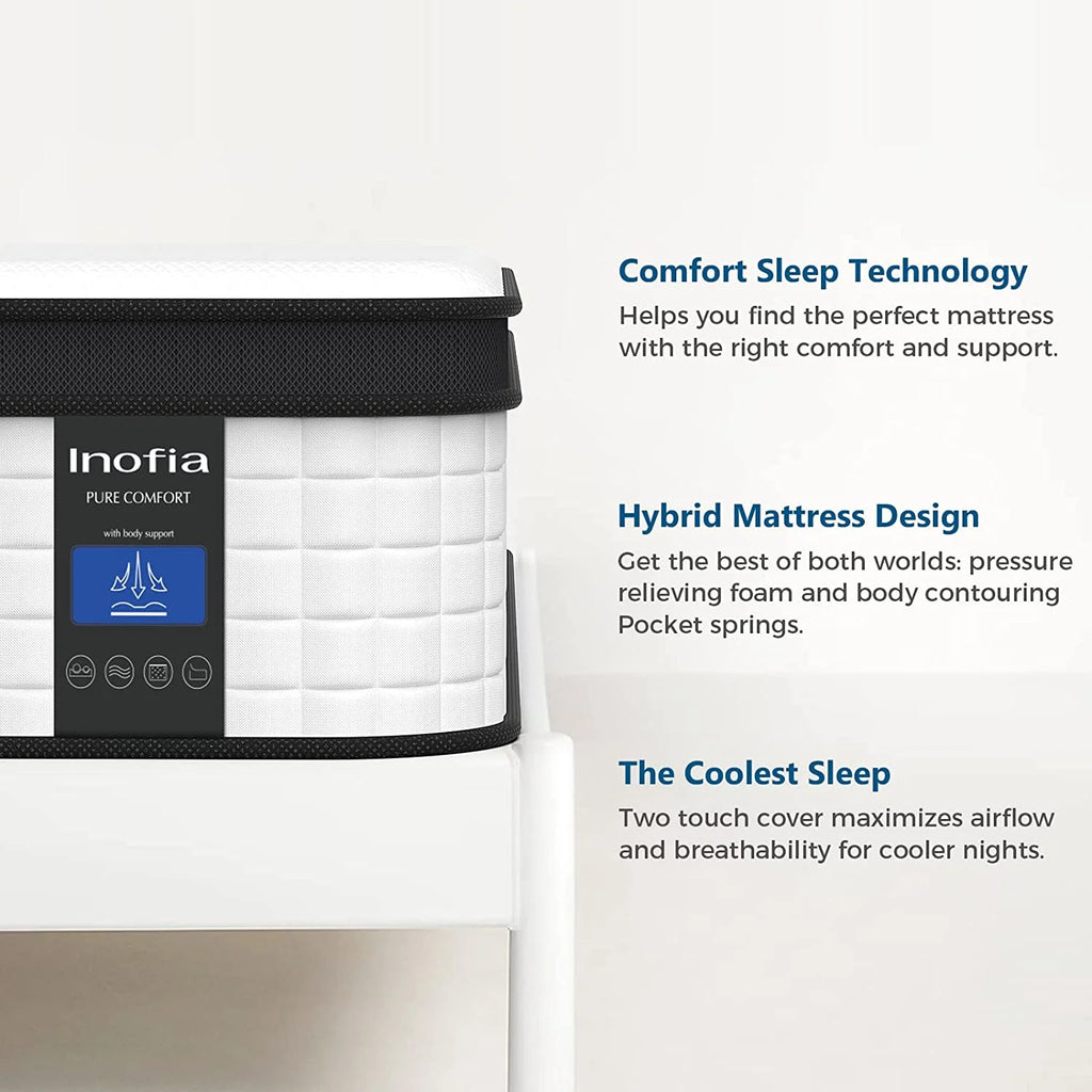 10 inch Hybrid Twin Size Memory Foam Mattress N2708