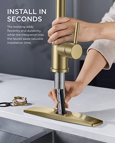 Kitchen Faucet with Pull Down Sprayer Stainless Steel C675