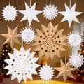 12 Pcs White Paper Star Lanterns I17770