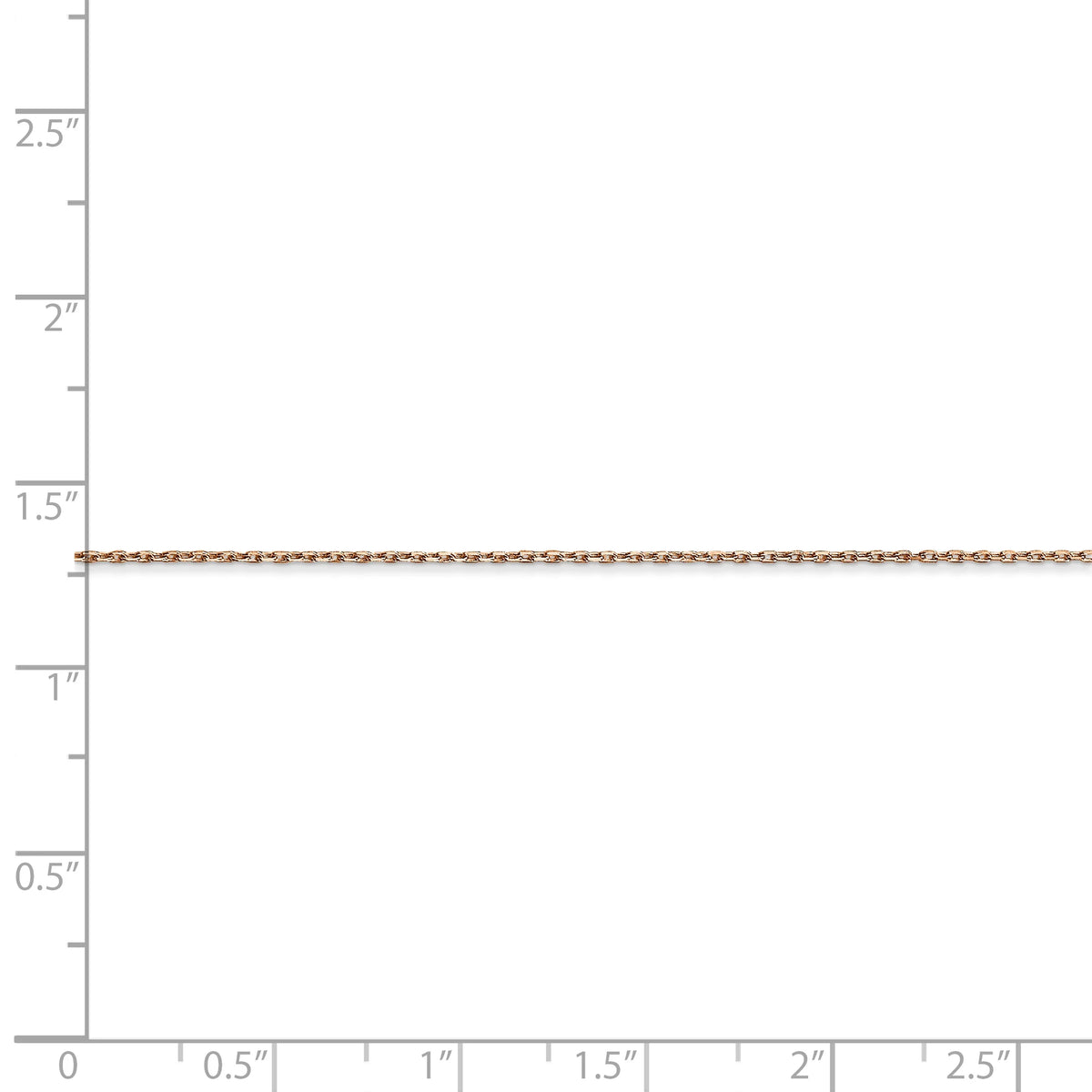 14 Karat Rose Gold Diamond-cut Cable Chain Necklace J942