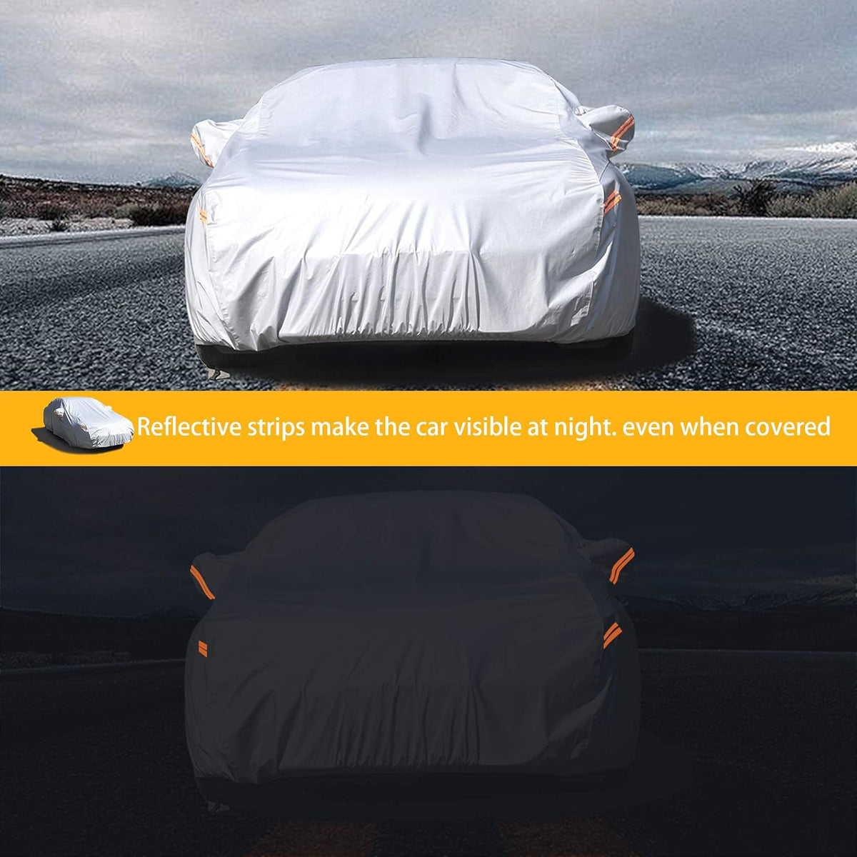 Waterproof All Weather Car Cover with Zipper I254769