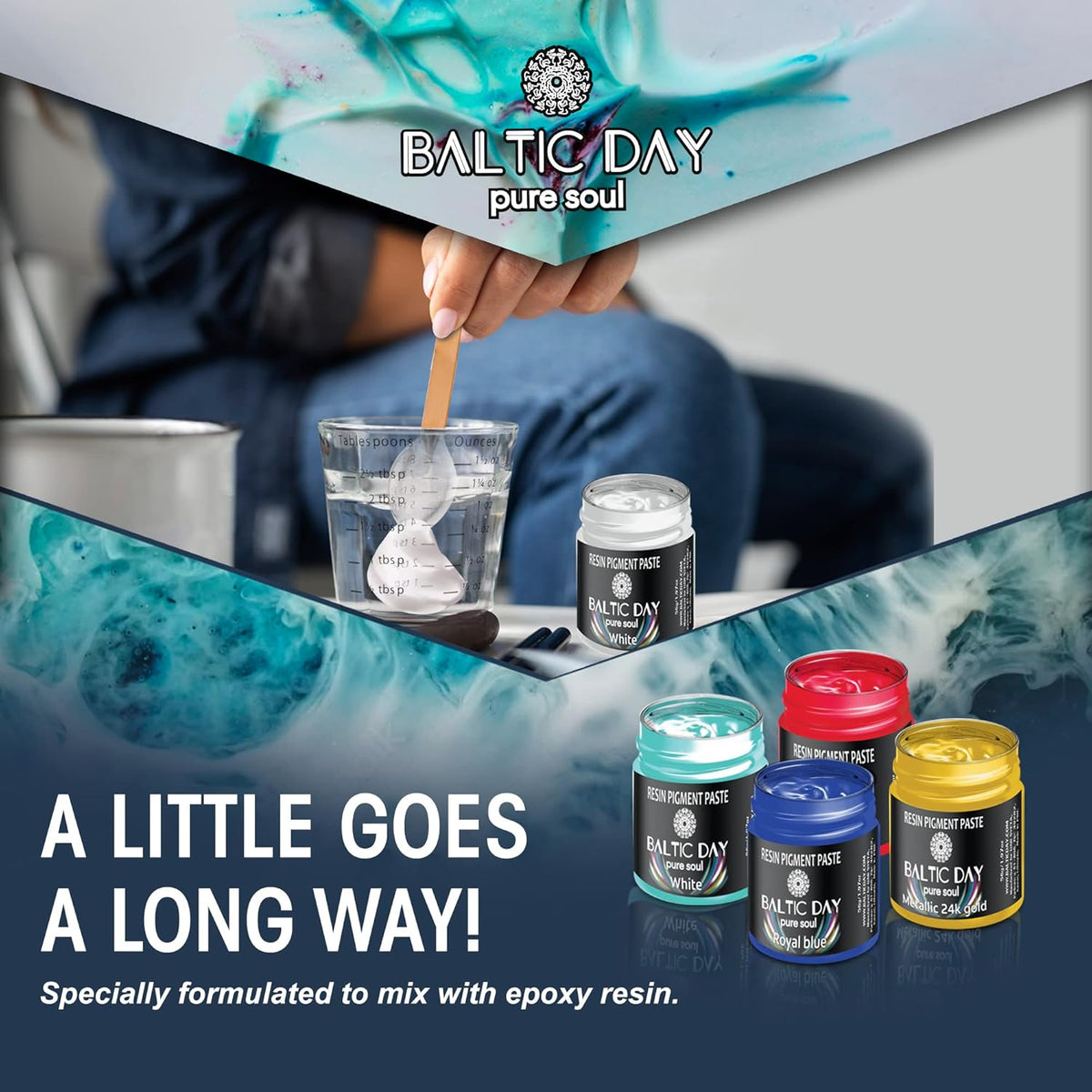24 Pigment Pastes for Epoxy Resin Jars Set Q256486