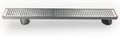 36-Inch Linear Shower Drain with Pattern Grate Cover, Brushed 304 Stainless Steel S143638