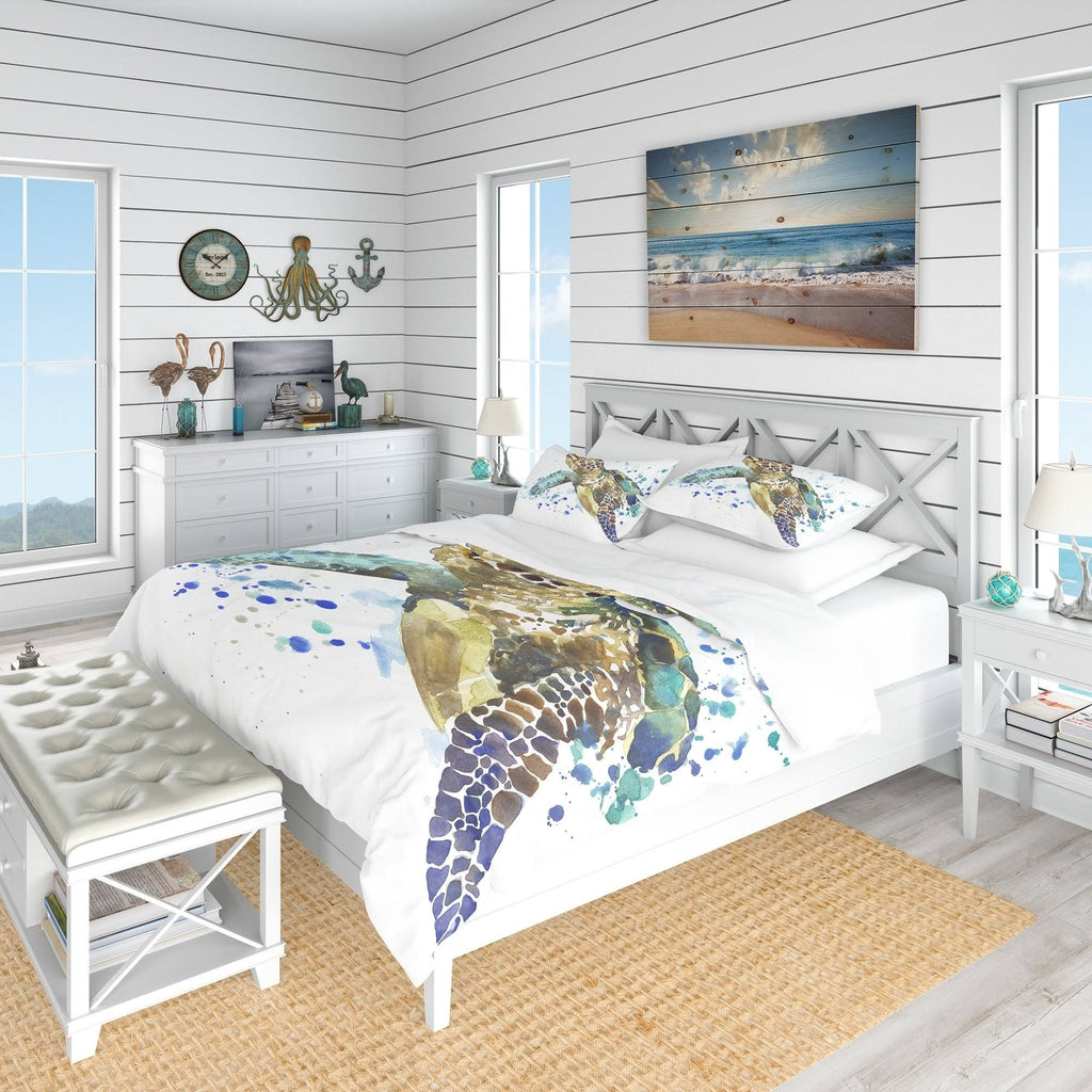 Blue Coastal Duvet Cover Set - Twin M23178