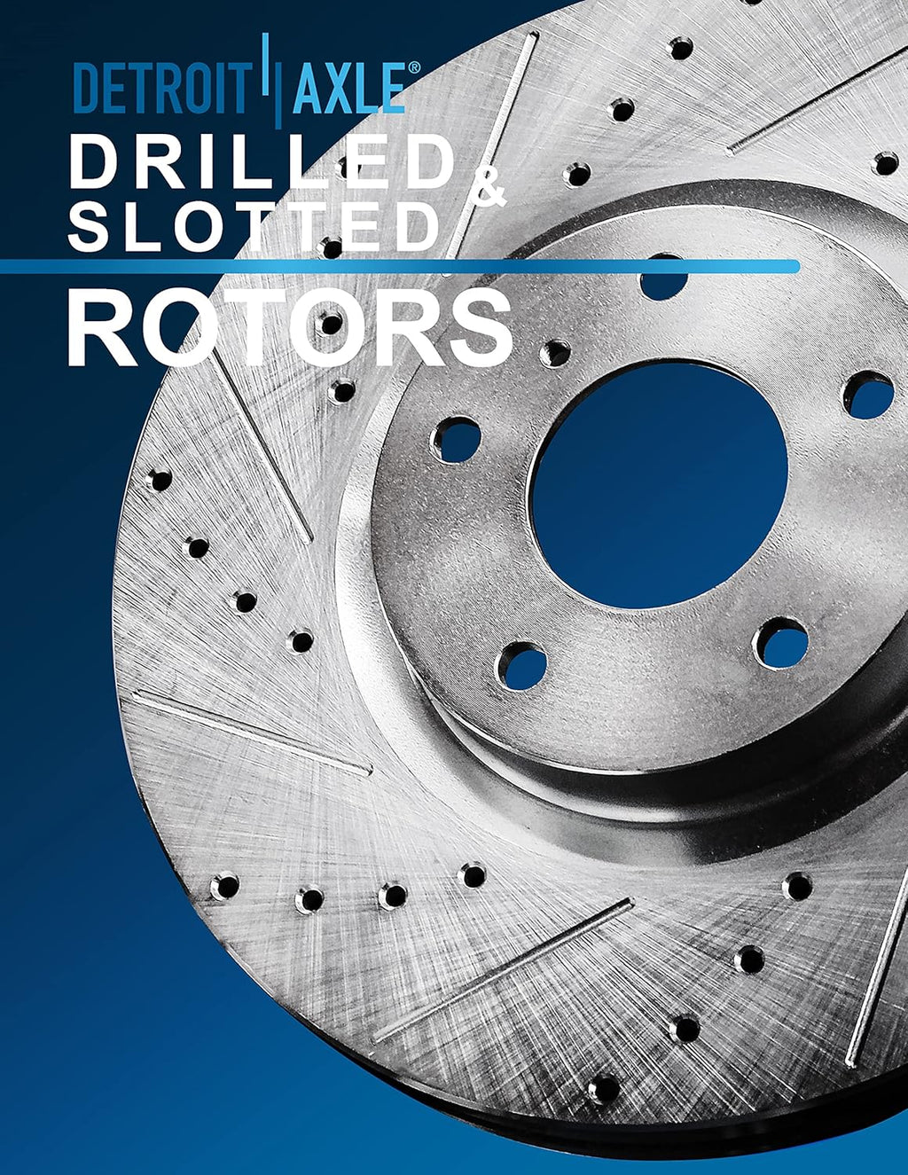 Front Drilled and Slotted Brake Rotors with Ceramic Pads J22558