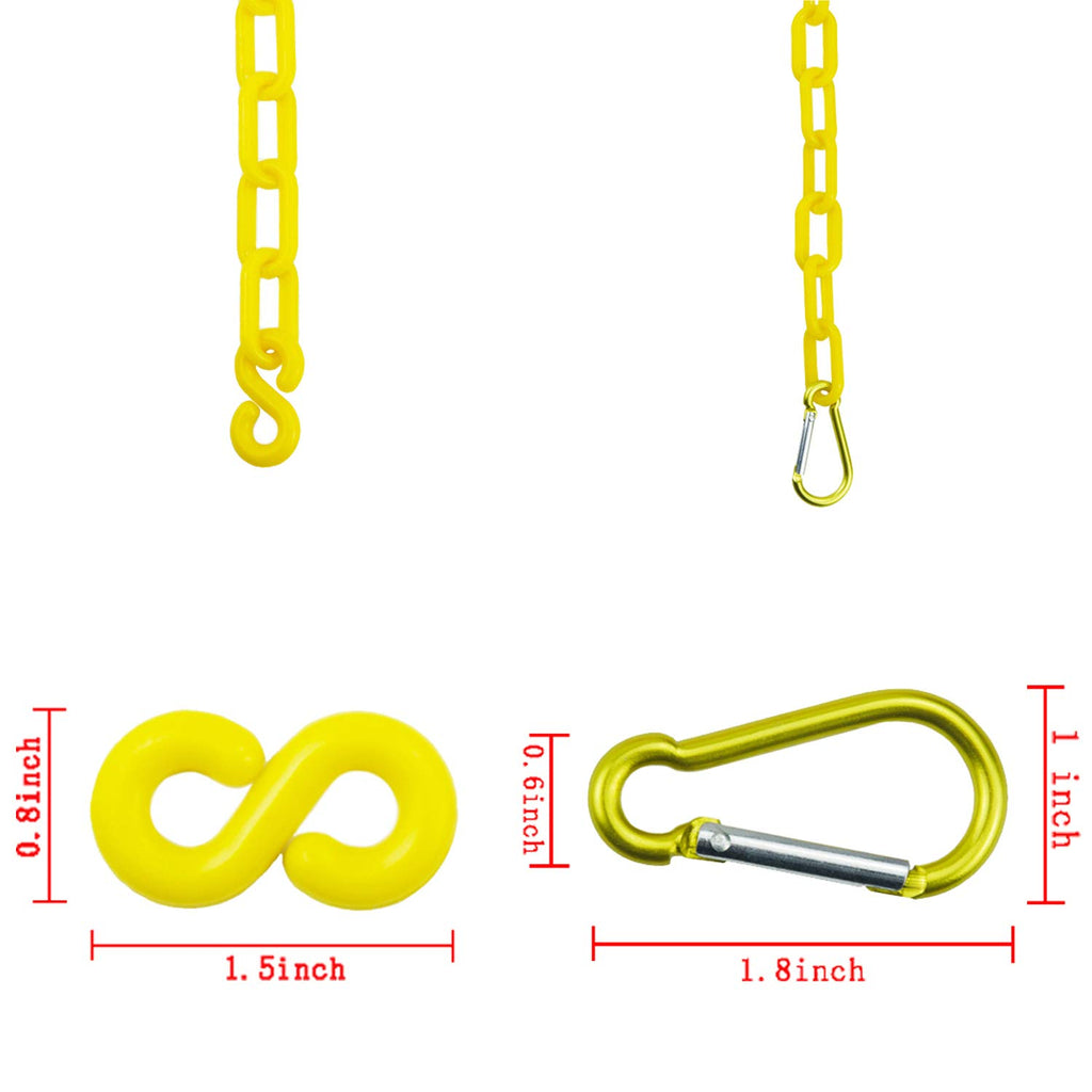 Expandable Mobile Barricade 2 Packs with 13 Feet Yellow Plastic Barrier Chain I6320