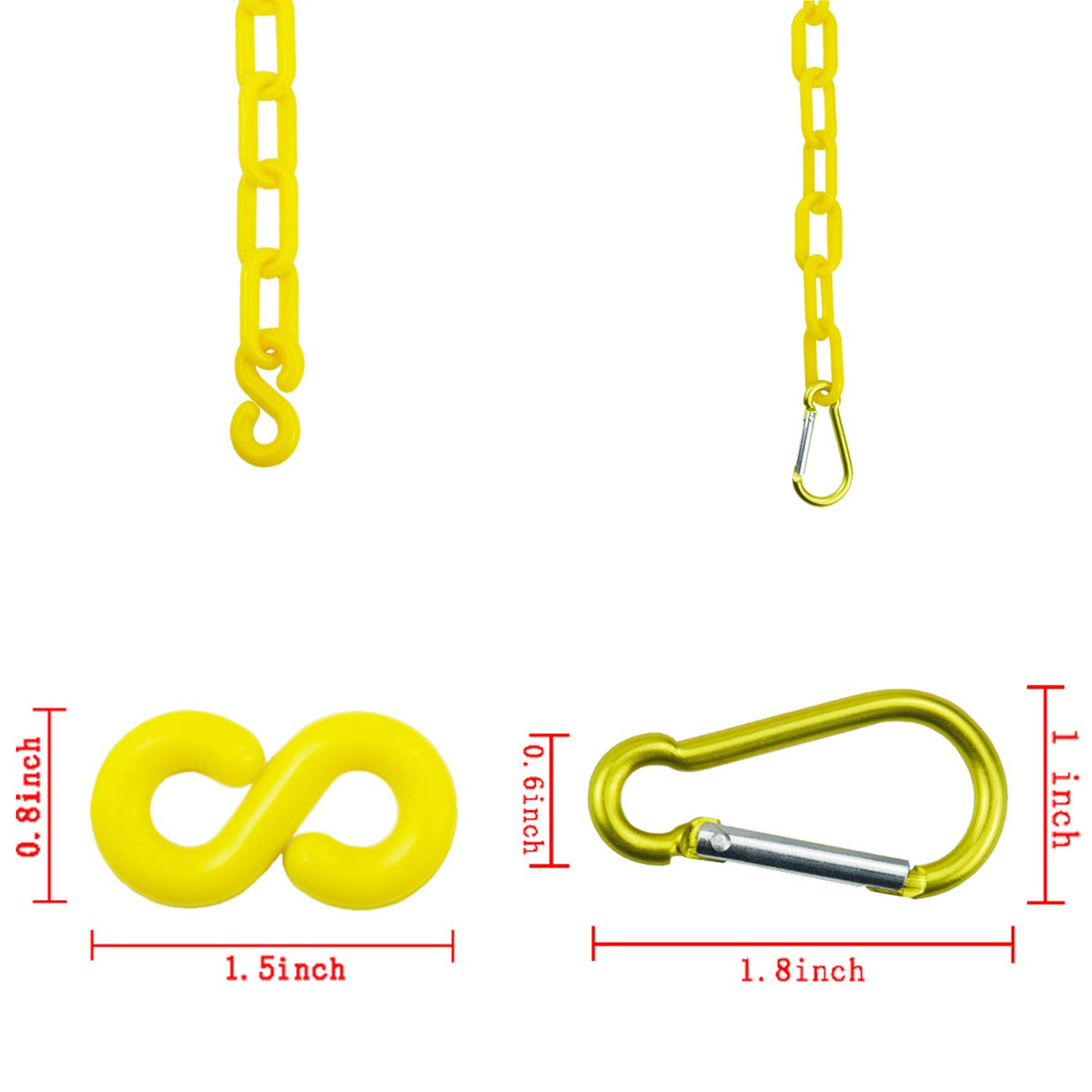 Expandable Mobile Barricade 2 Packs with 13 Feet Yellow Plastic Barrier Chain I6320