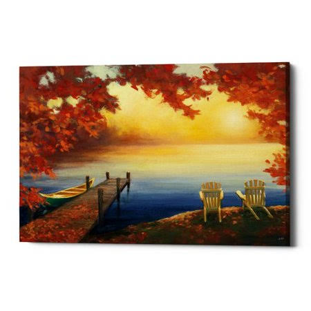 Orange Acrylic Painting Print on Canvas B89366