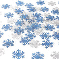 100pcs Glitter Paper Silver Blue Table Confetti O7894