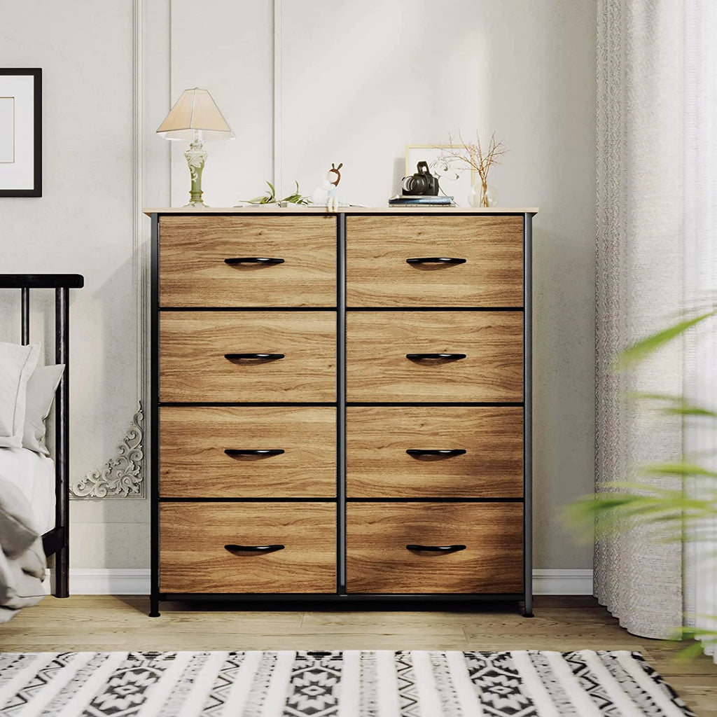 8 Drawer Fabric Dresser F15078