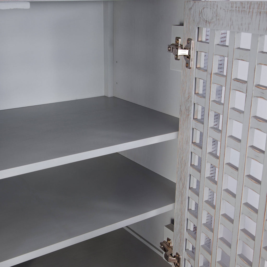 Distressed Gray Accent Cabinet P271954