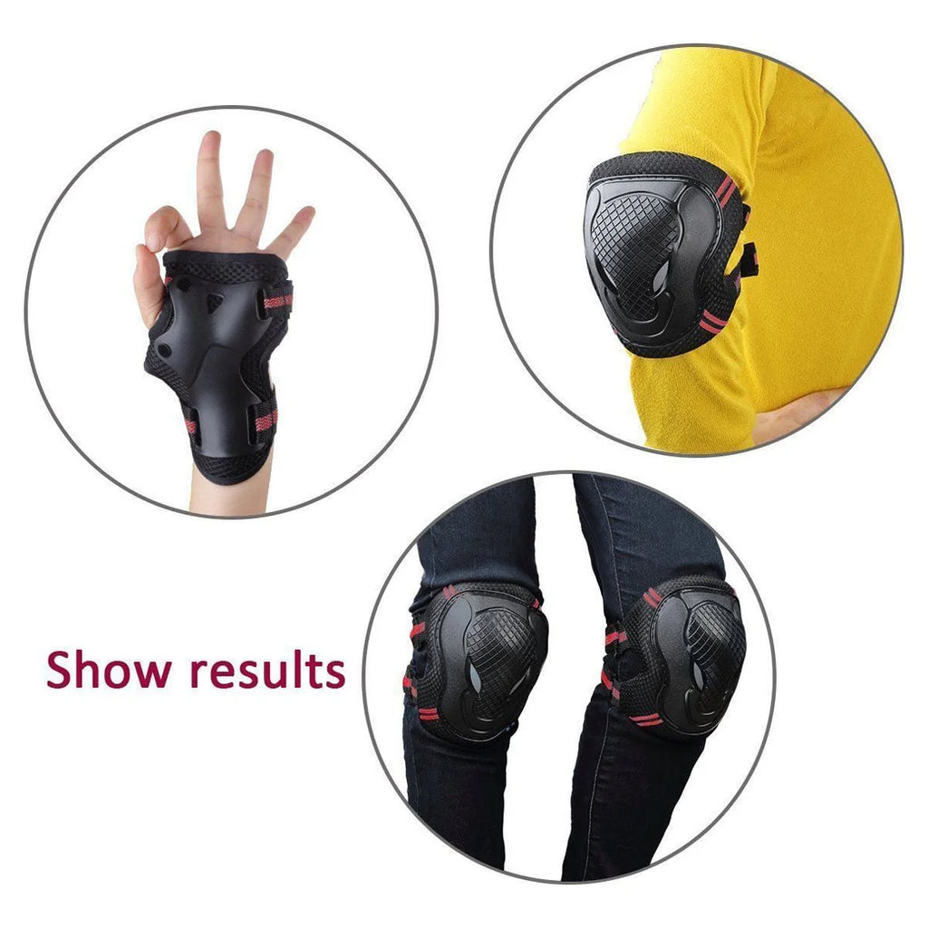 Skateboard Helmet with Elbow Knee Wrist Pads Protective Gear Z965197